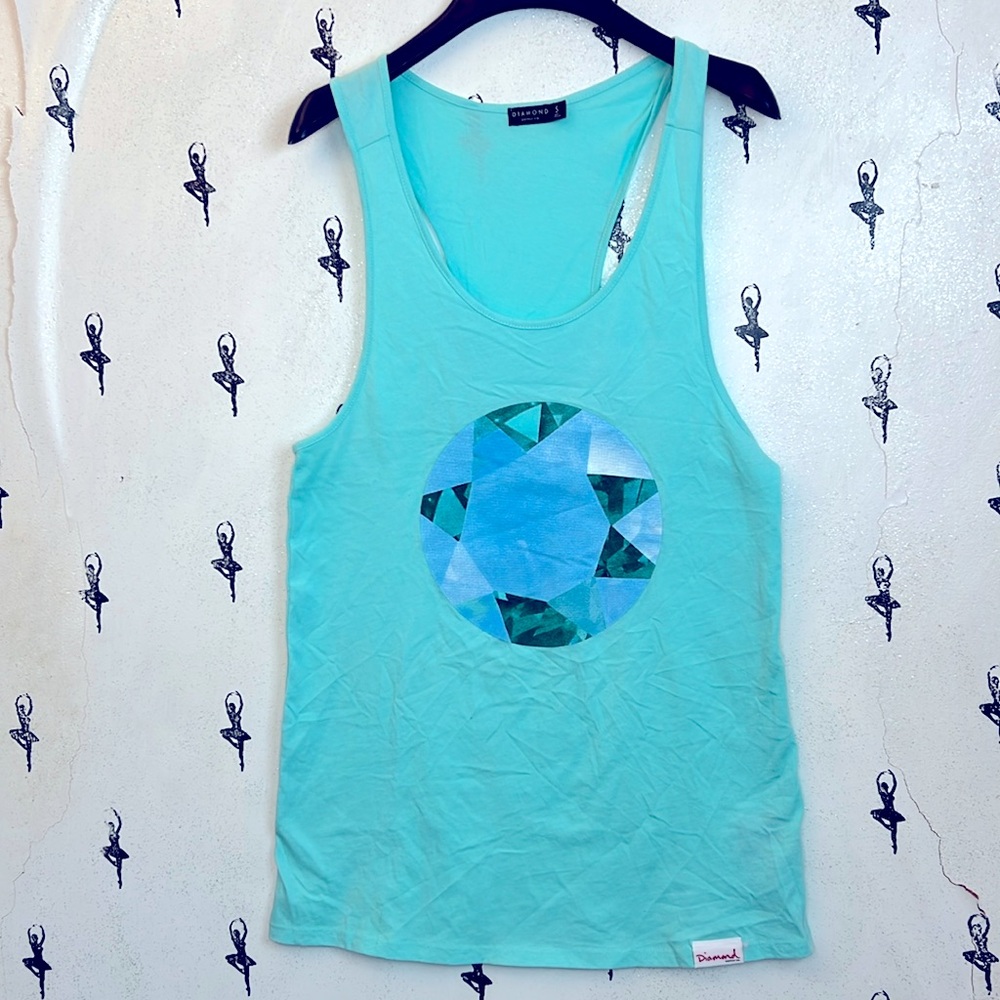 Diamond supply Co. men tank top 🆕 front print Size Small cotton